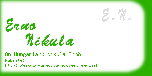 erno nikula business card